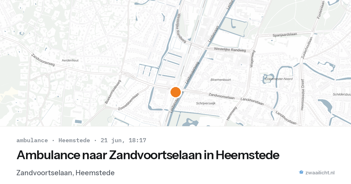 Ambulance naar Zandvoortselaan in Heemstede — 21 jun 2026