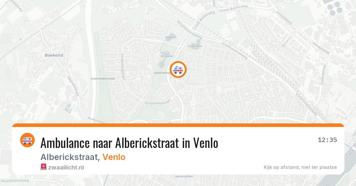 Ambulance naar Alberickstraat in Venlo — 3 aug 2026