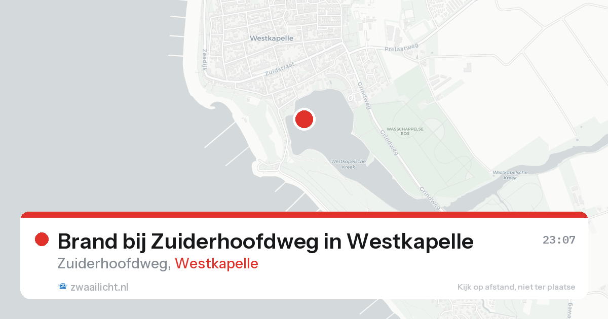 Brand bij Zuiderhoofdweg in Westkapelle — 15 aug 2026
