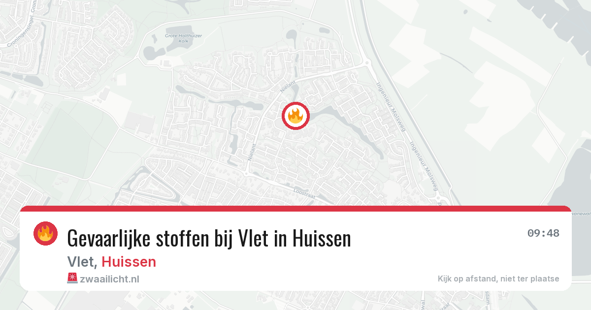 Gevaarlijke stoffen bij Vlet in Huissen — 8 jun 2026