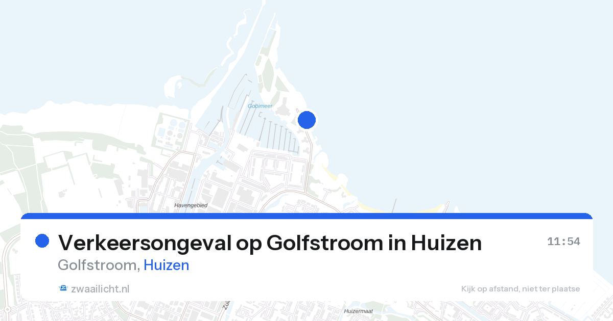 Verkeersongeval op Golfstroom in Huizen — 18 mrt 2026