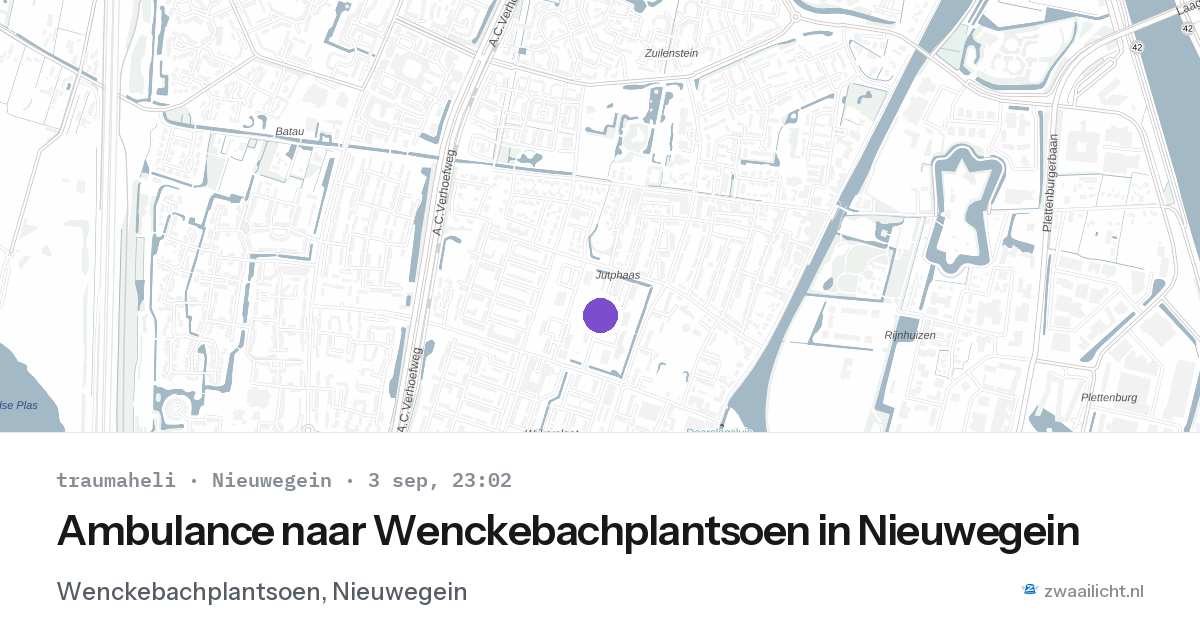 Ambulance naar Wenckebachplantsoen in Nieuwegein — 3 sep 2026