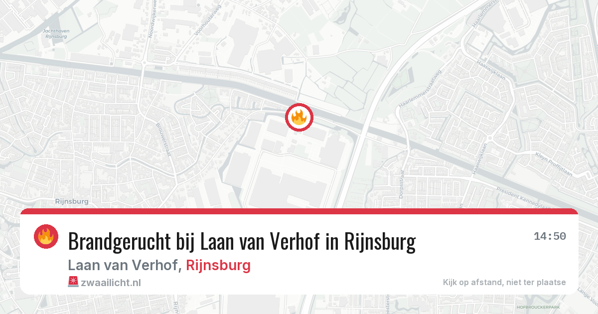 Brandgerucht bij Laan van Verhof in Rijnsburg — 22 jul 2026