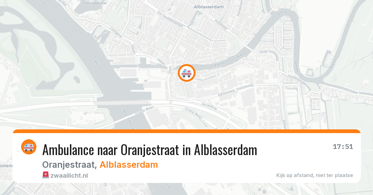 Ambulance naar Oranjestraat in Alblasserdam — 7 jun 2026