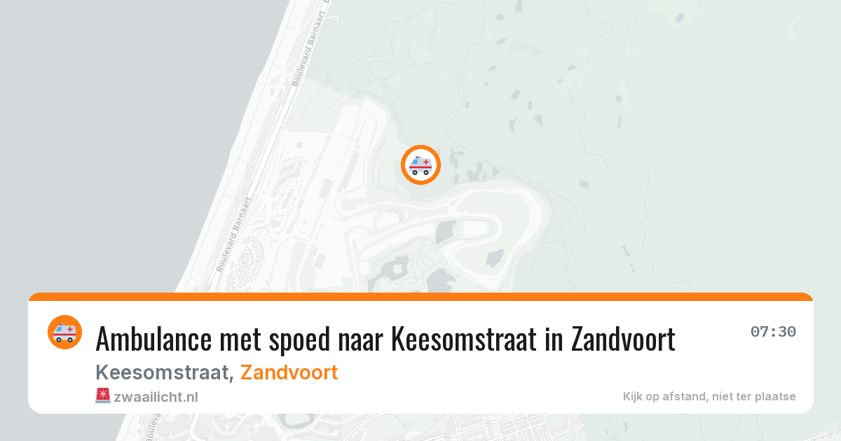 Ambulance met spoed naar Keesomstraat in Zandvoort — 15 apr 2026