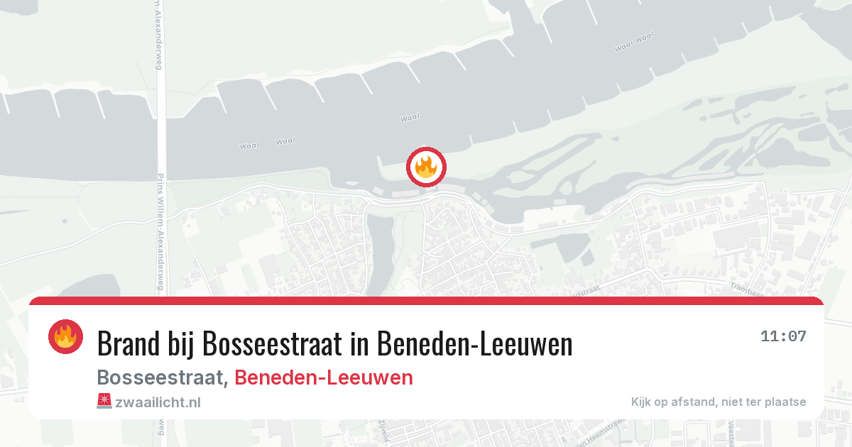 Brand bij Bosseestraat in Beneden-Leeuwen — 24 jun 2026