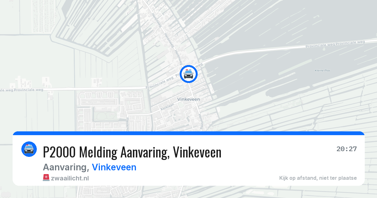 P2000 Melding Aanvaring, Vinkeveen — 7 aug 2026
