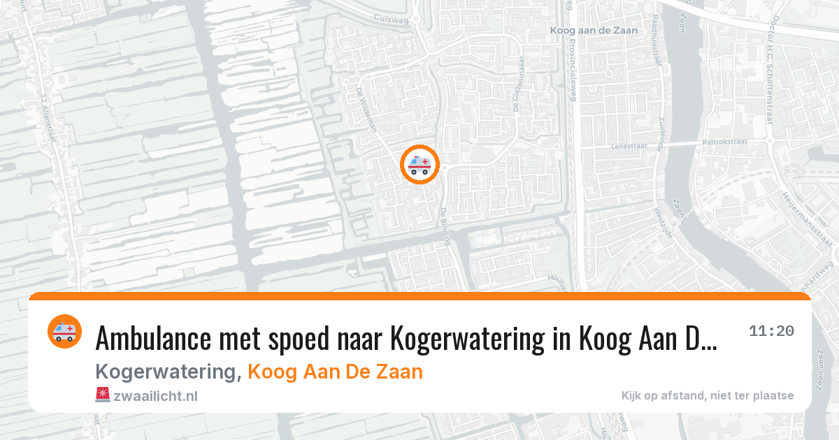 Ambulance met spoed naar Kogerwatering in Koog Aan De Zaan — 18 jul 2026