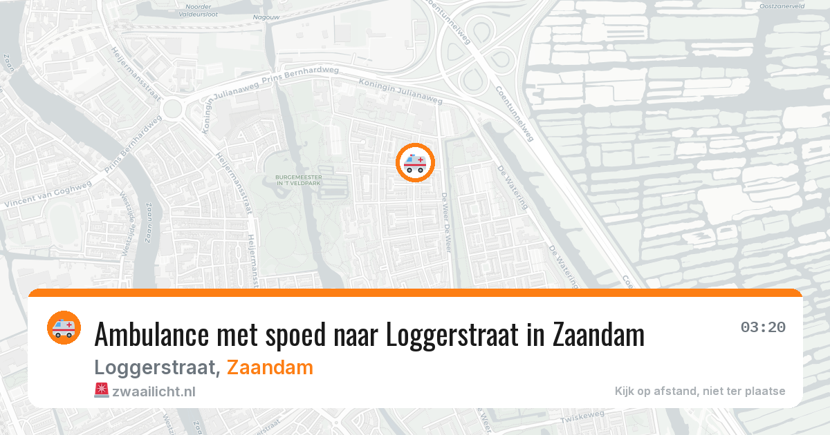 Ambulance met spoed naar Loggerstraat in Zaandam — 28 jul 2026