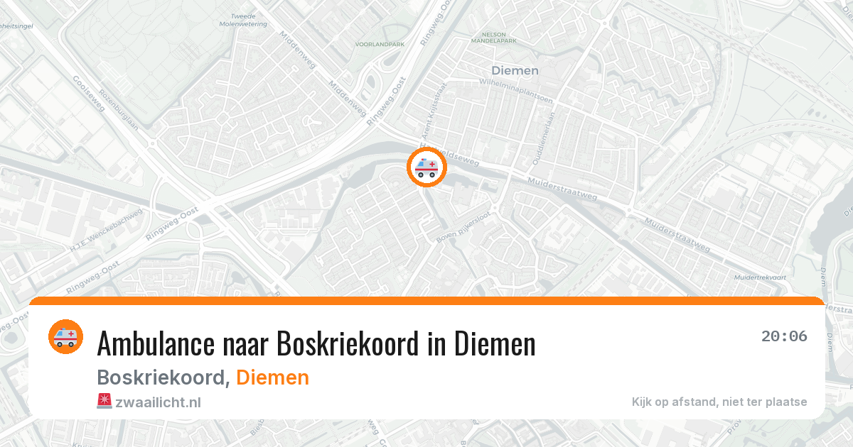 Ambulance naar Boskriekoord in Diemen — 25 mei 2026