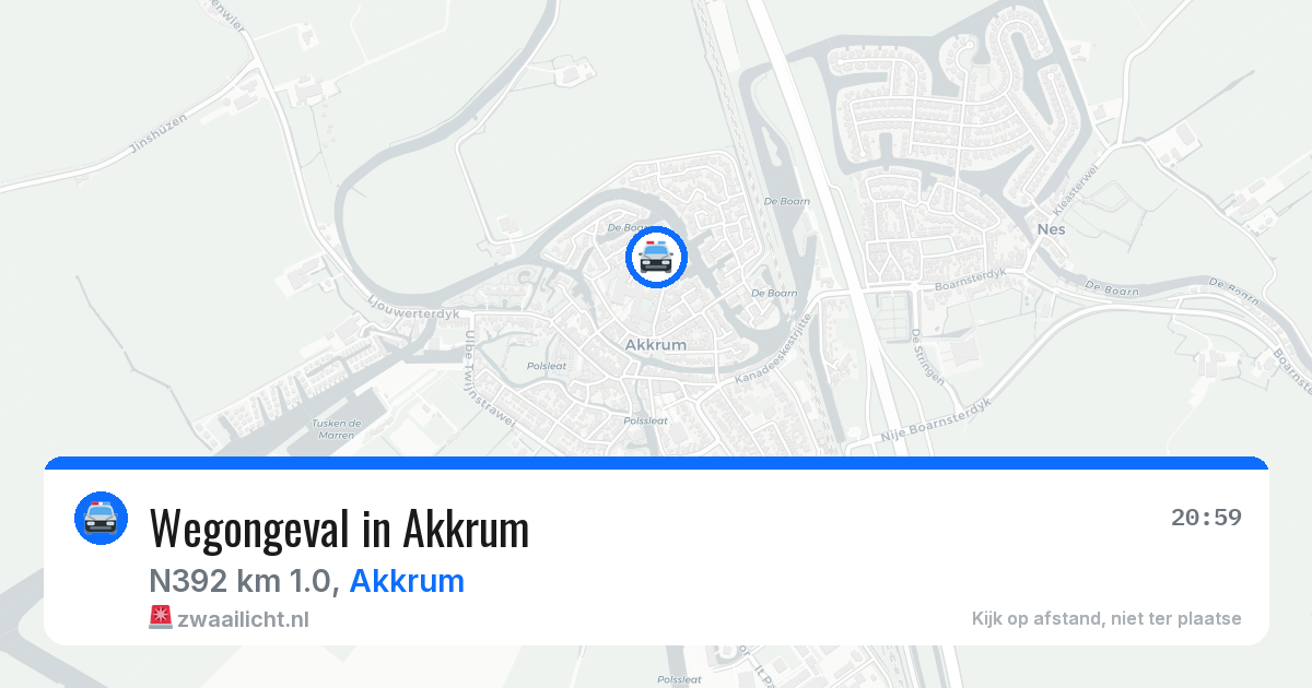 Wegongeval in Akkrum — 25 apr 2026