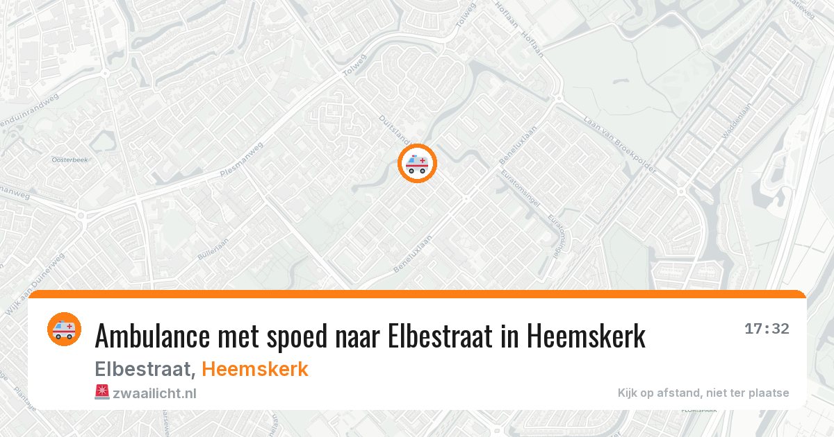 Ambulance met spoed naar Elbestraat in Heemskerk — 10 feb 2026