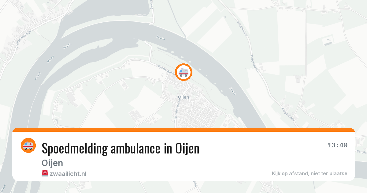 Spoedmelding ambulance in Oijen — 27 jun 2026