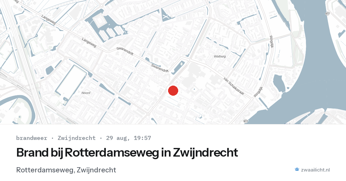 Brand bij Rotterdamseweg in Zwijndrecht — 29 aug 2026
