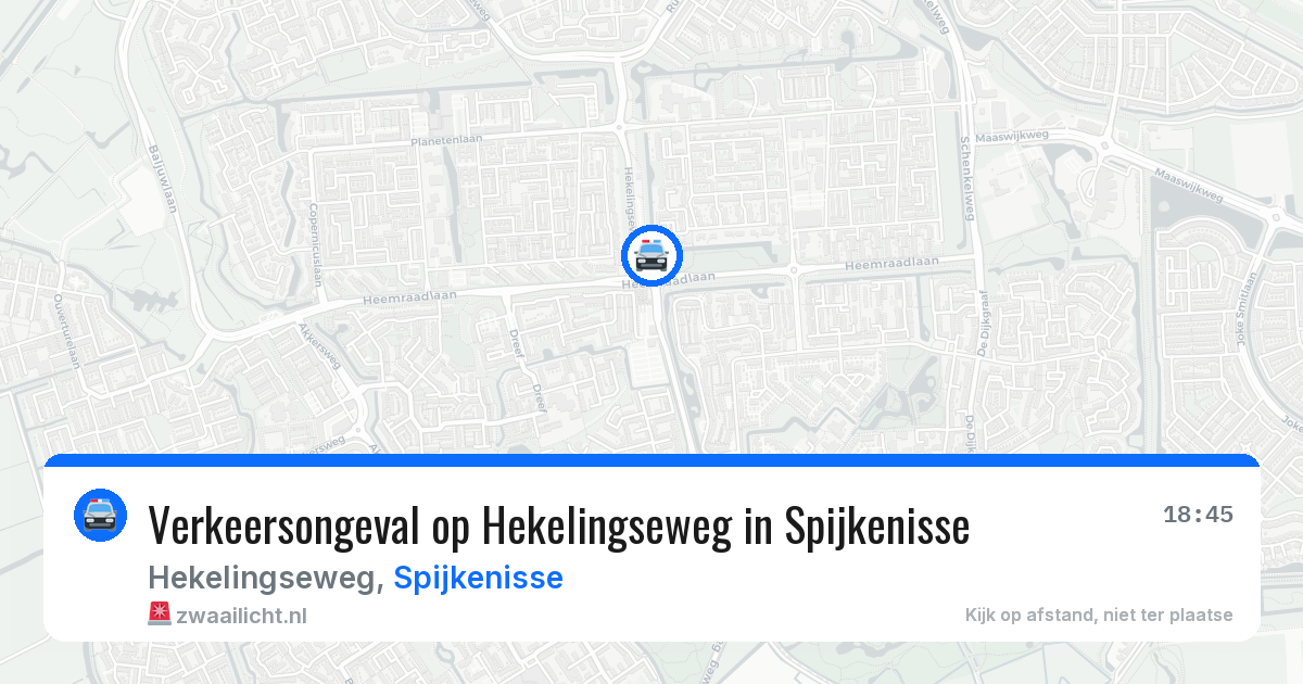 Verkeersongeval op Hekelingseweg in Spijkenisse — 8 jun 2026