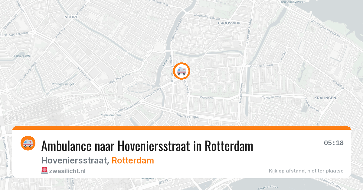 Ambulance naar Hoveniersstraat in Rotterdam — 22 mei 2026