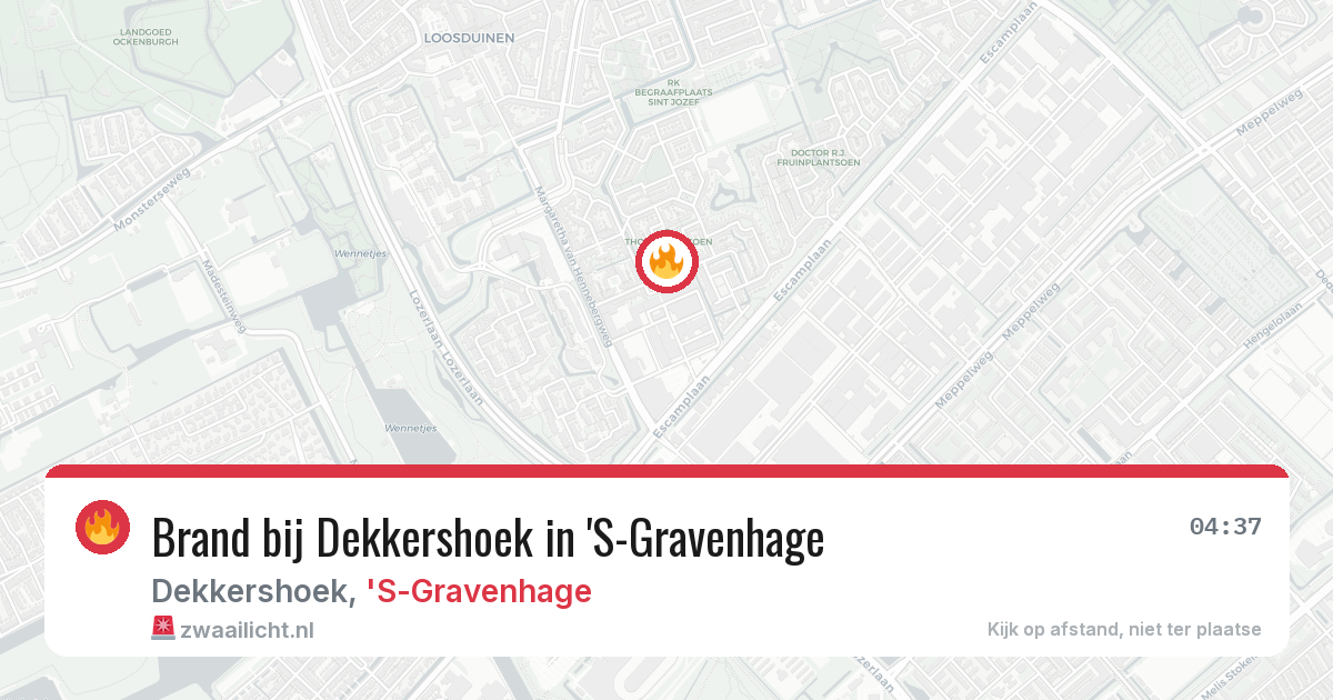 Brand bij Dekkershoek in 'S-Gravenhage — 26 jun 2026