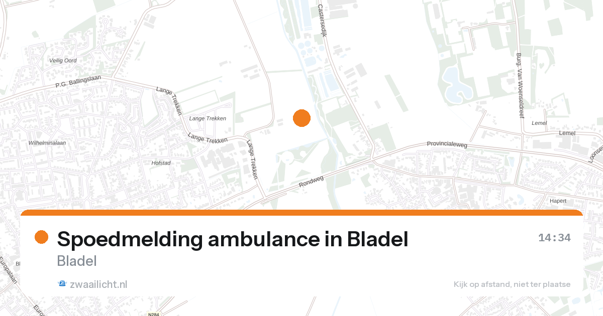 Spoedmelding ambulance in Bladel — 27 aug 2026