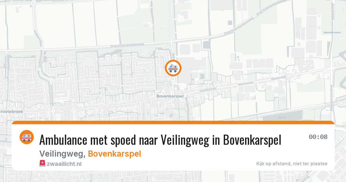 Ambulance met spoed naar Veilingweg in Bovenkarspel — 17 apr 2026