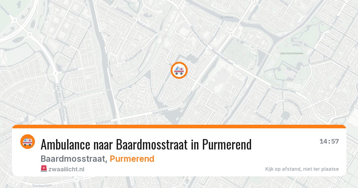 Ambulance naar Baardmosstraat in Purmerend — 30 jul 2026