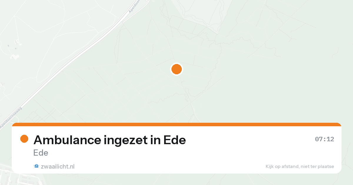 Ambulance ingezet in Ede — 15 aug 2026