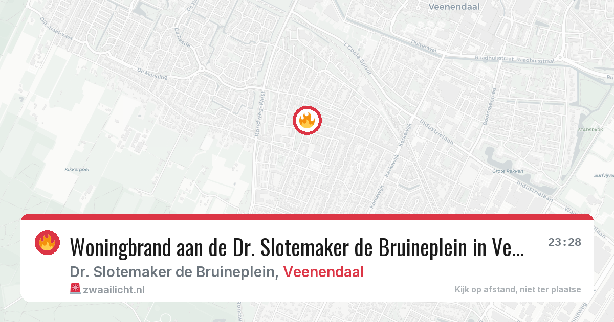 Woningbrand aan de Dr. Slotemaker de Bruineplein in Veenendaal — 10 jul 2026