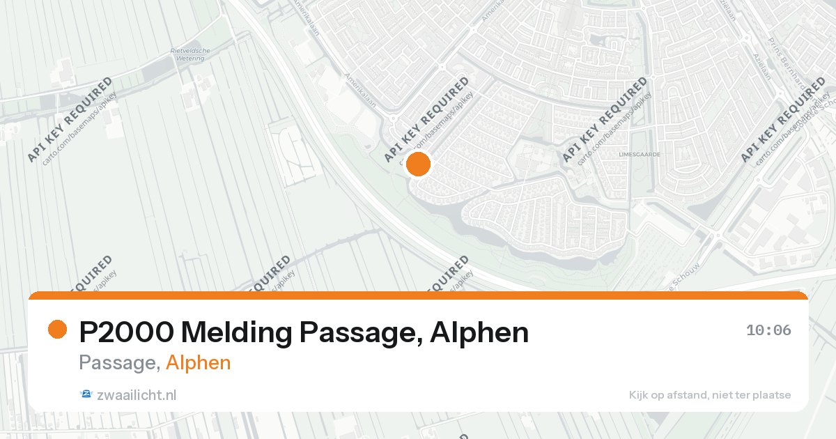 P2000 Melding Passage, Alphen — 9 jun 2026
