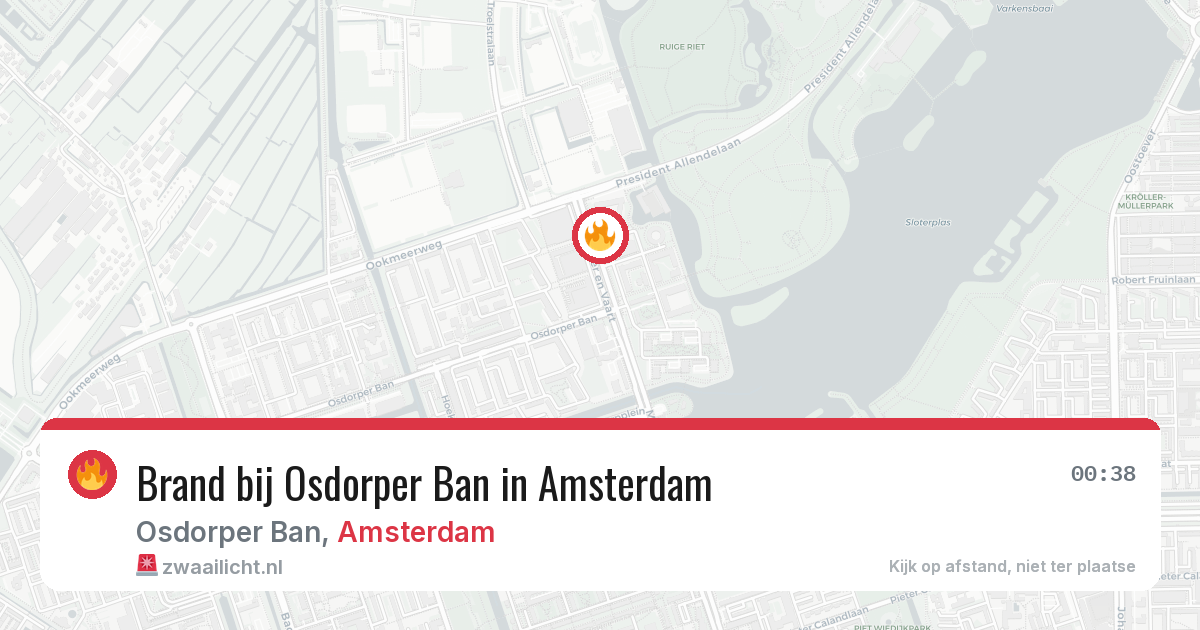 Brand bij Osdorper Ban in Amsterdam — 5 jun 2026