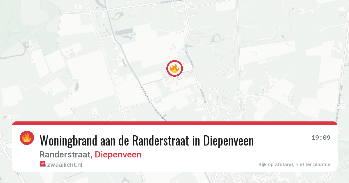 Woningbrand aan de Randerstraat in Diepenveen — 1 mrt 2026