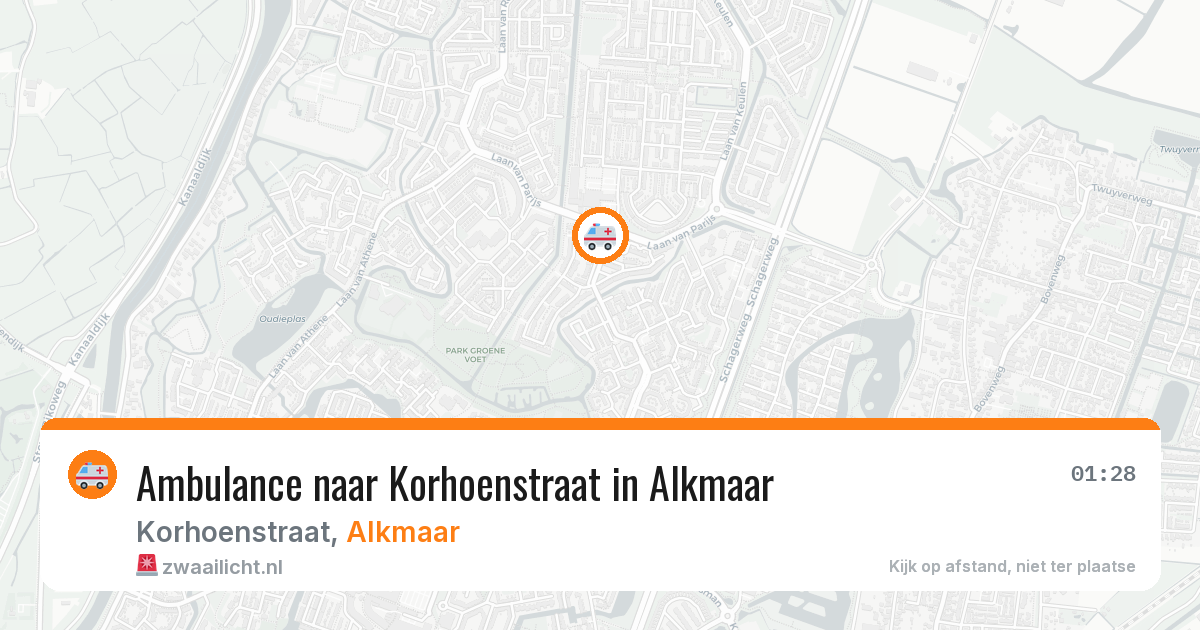 Ambulance naar Korhoenstraat in Alkmaar — 21 mrt 2026