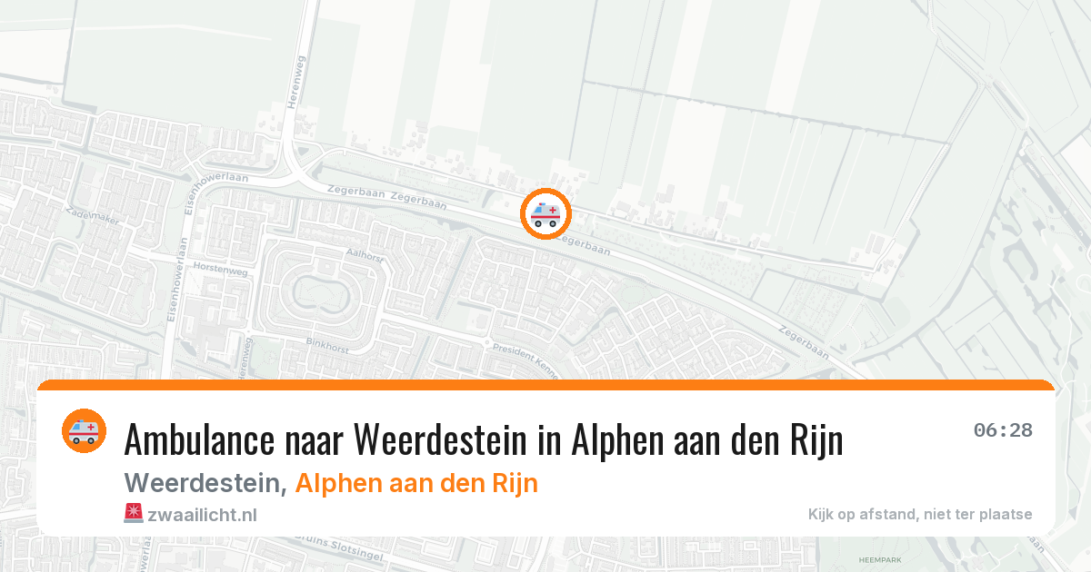 Ambulance naar Weerdestein in Alphen aan den Rijn — 17 apr 2026