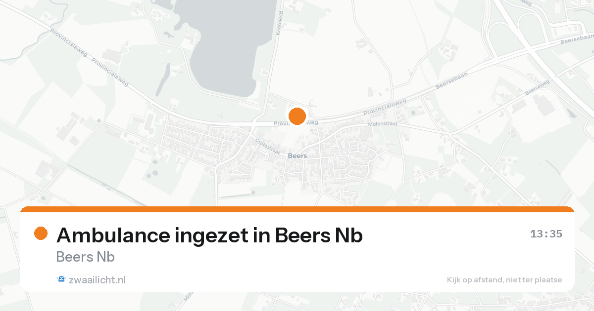 Ambulance ingezet in Beers Nb — 9 aug 2026