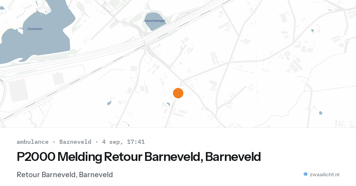 P2000 Melding Retour Barneveld, Barneveld — 4 sep 2026