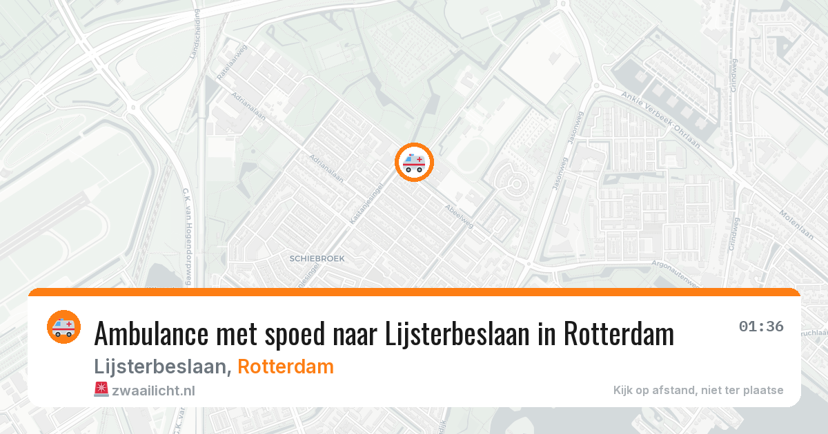 Ambulance met spoed naar Lijsterbeslaan in Rotterdam — 12 mei 2026