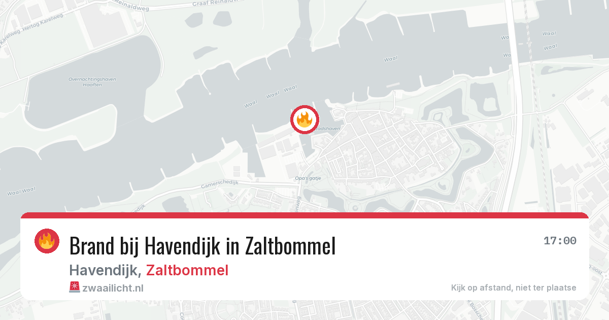 Brand bij Havendijk in Zaltbommel — 20 apr 2026