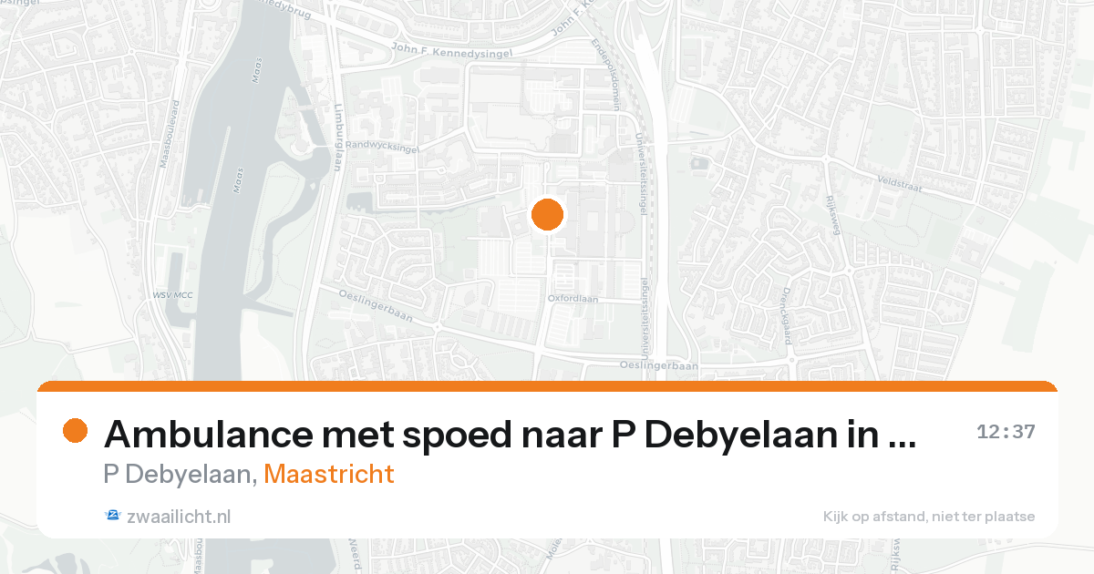 Ambulance met spoed naar P Debyelaan in Maastricht — 31 jan 2026
