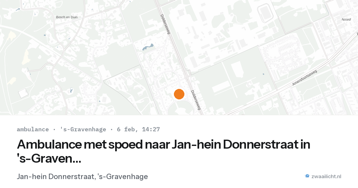 Ambulance met spoed naar Jan-hein Donnerstraat in 's-Gravenhage — 6 feb 2026
