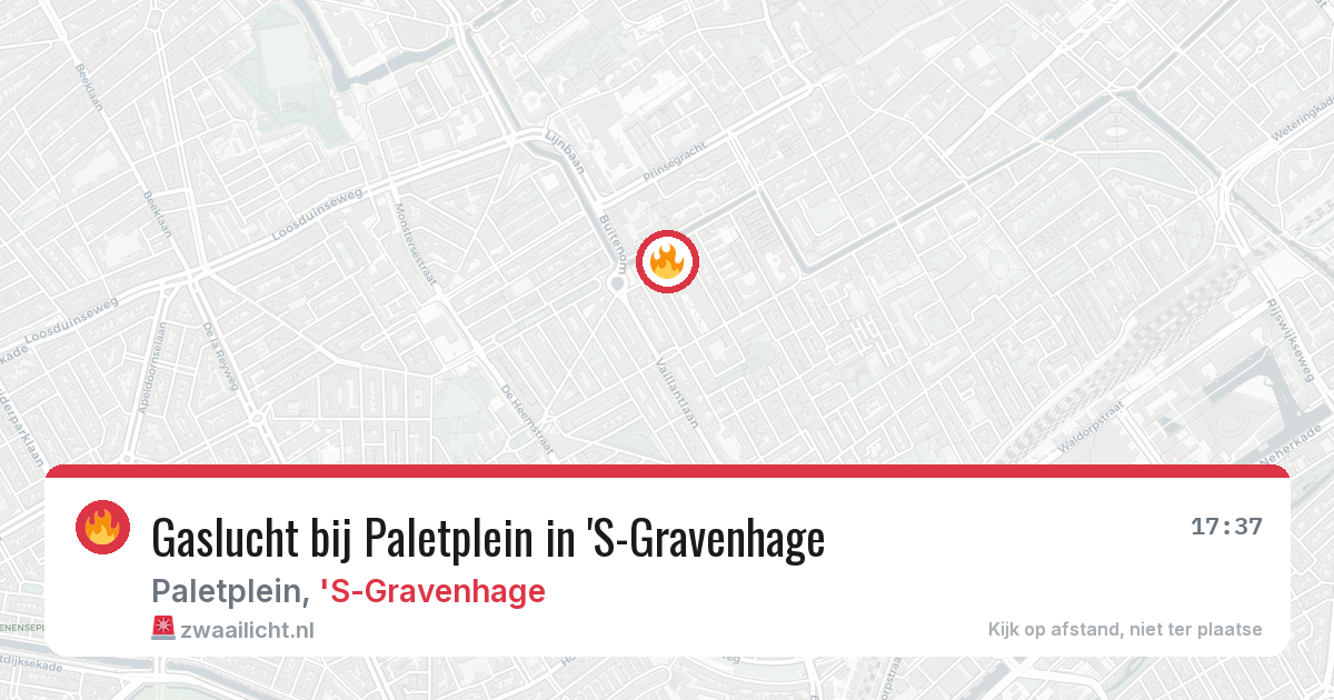 Gaslucht bij Paletplein in 'S-Gravenhage — 4 aug 2026