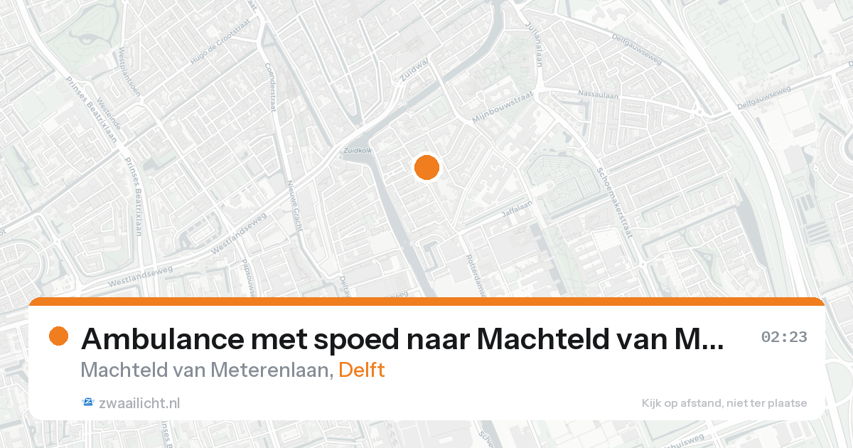 Ambulance met spoed naar Machteld van Meterenlaan in Delft — 25 aug 2026