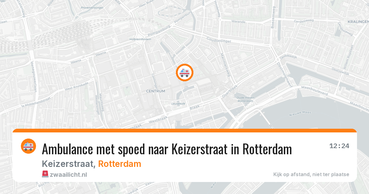 Ambulance met spoed naar Keizerstraat in Rotterdam — 3 mei 2026