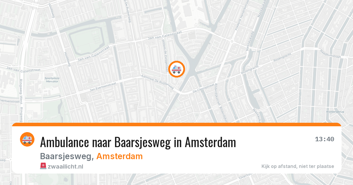 Ambulance naar Baarsjesweg in Amsterdam — 10 apr 2026