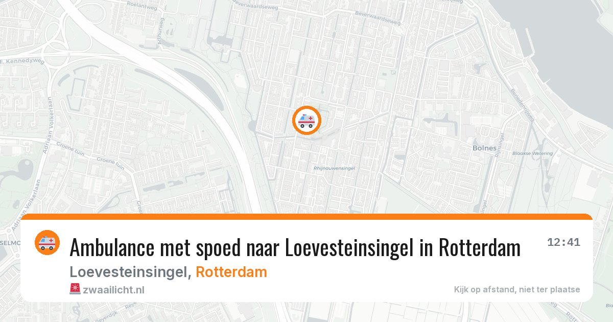 Ambulance met spoed naar Loevesteinsingel in Rotterdam — 30 mrt 2026