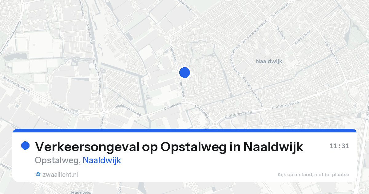 Verkeersongeval op Opstalweg in Naaldwijk — 23 apr 2026