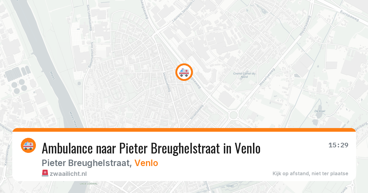 Ambulance naar Pieter Breughelstraat in Venlo — 28 jun 2026