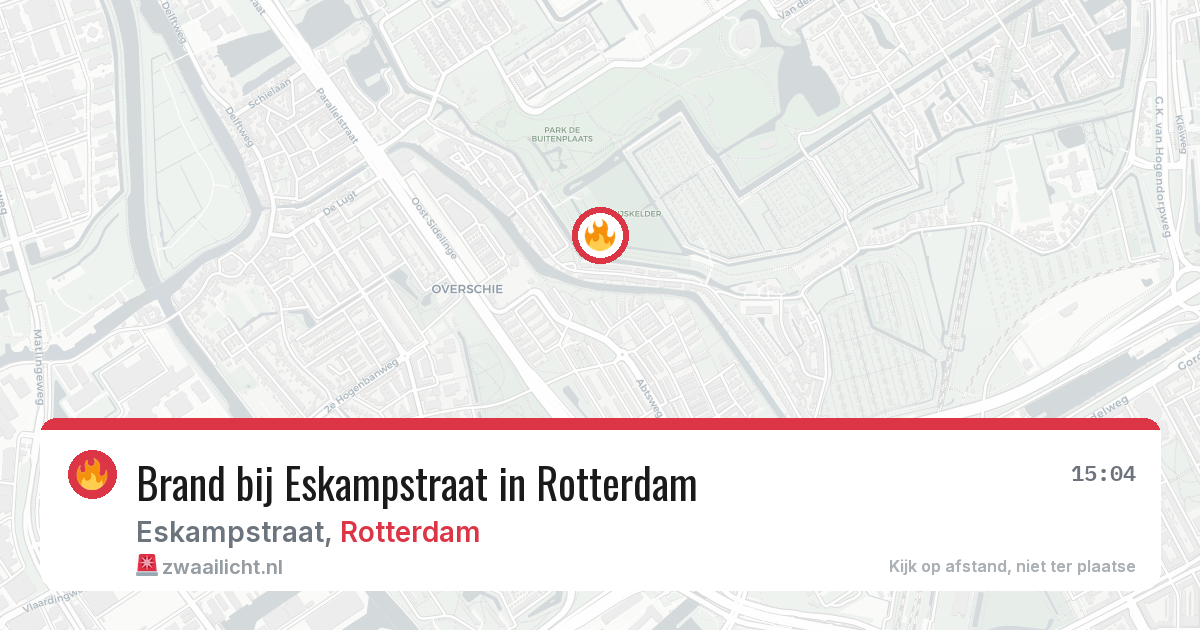 Brand bij Eskampstraat in Rotterdam — 7 aug 2026