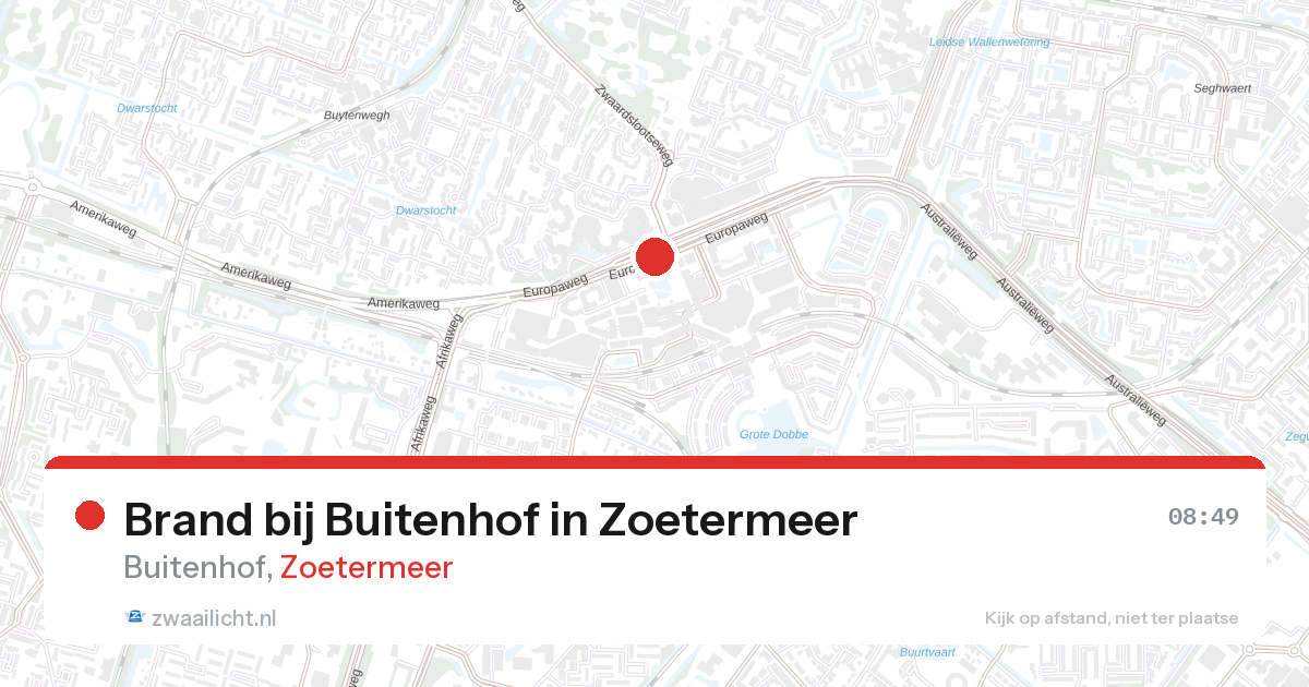Brand bij Buitenhof in Zoetermeer — 14 aug 2026