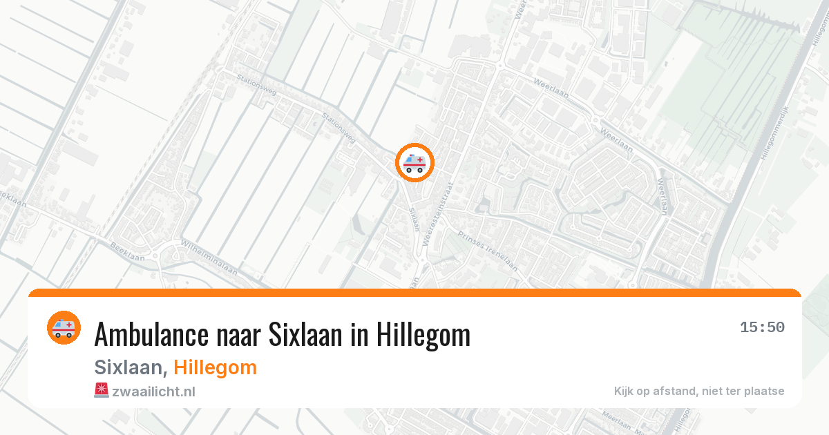 Ambulance naar Sixlaan in Hillegom — 29 jul 2026