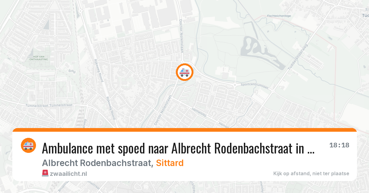 Ambulance met spoed naar Albrecht Rodenbachstraat in Sittard — 26 apr 2026