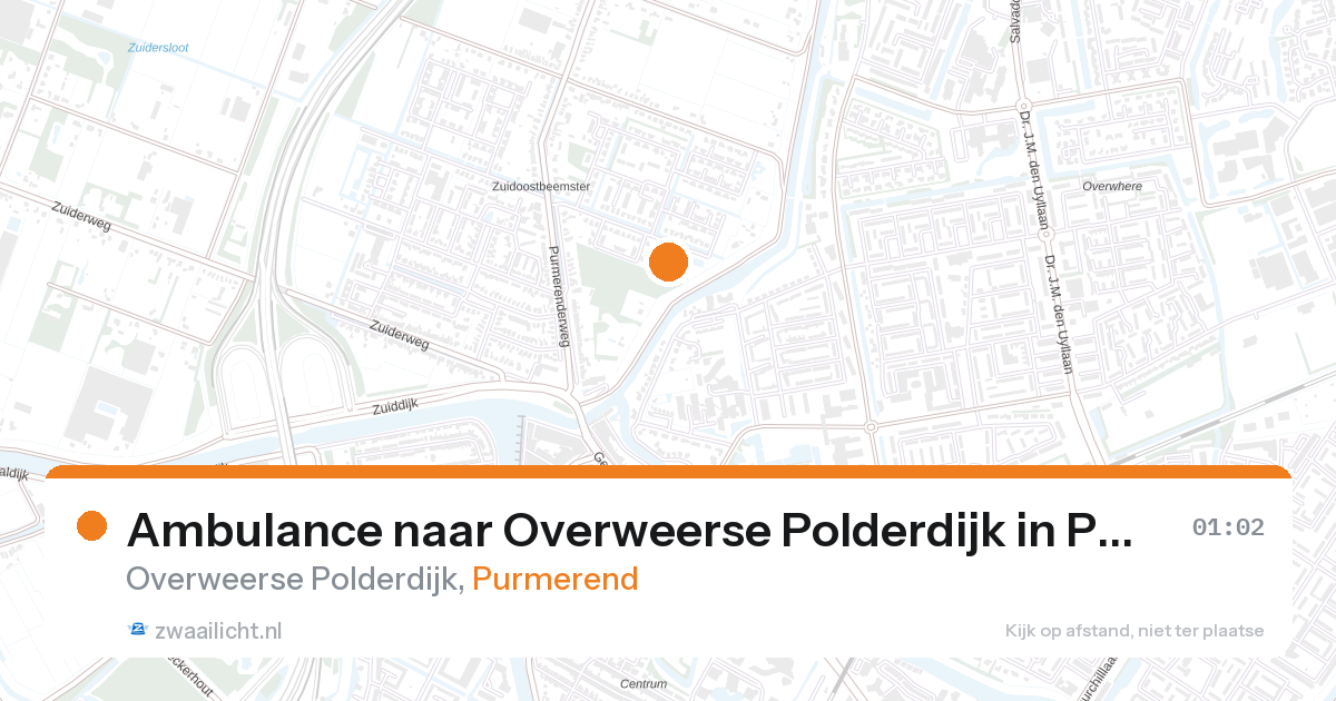 Ambulance naar Overweerse Polderdijk in Purmerend — 27 aug 2026