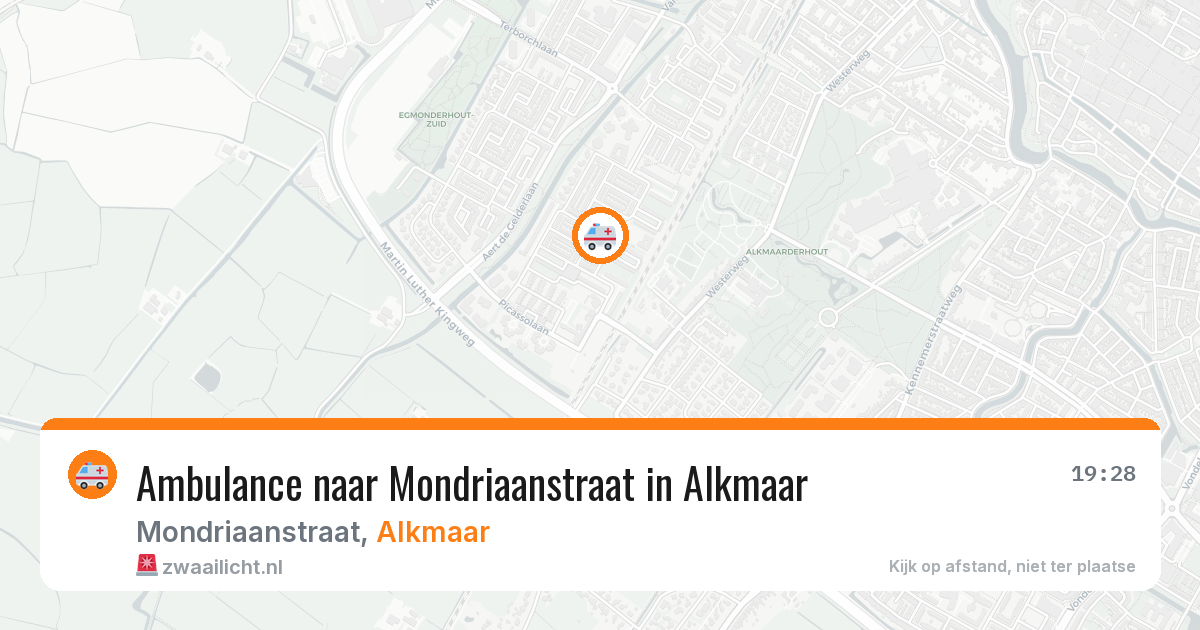 Ambulance naar Mondriaanstraat in Alkmaar — 15 mrt 2026